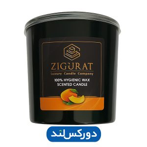 عکس شمع معطر لاکچری ZIGURAT با رایحه انبه و طراحی لوکس حاوی طلای ۲۴ عیار
